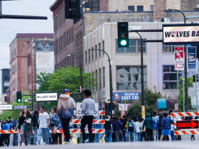 Downtown Minneapolis Block Party for Timberwolves Playoffs