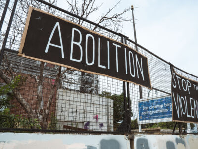 Minneapolis Police 3rd Precinct: Abolition, Stop the Violence Signs