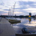 Boats on Bde Maka Ska in Minneapolis in June 2024.
