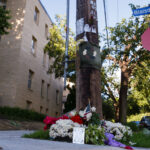 Memorial for Minneapolis officer Jamal Mitchell. Mitchell was killed in a mass shooting on May 30th, 2024 while responding.
