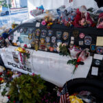 Memorial for Minneapolis officer Jamal Mitchell. Mitchell was killed in a mass shooting on May 30th, 2024 while responding.