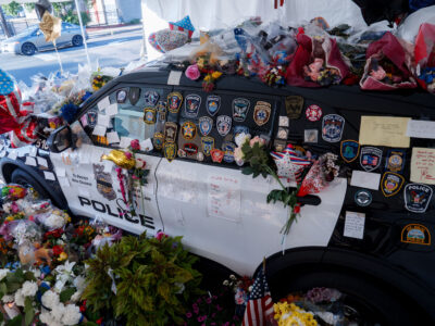 Minneapolis Officer Jamal Mitchell Memorial on Police Car