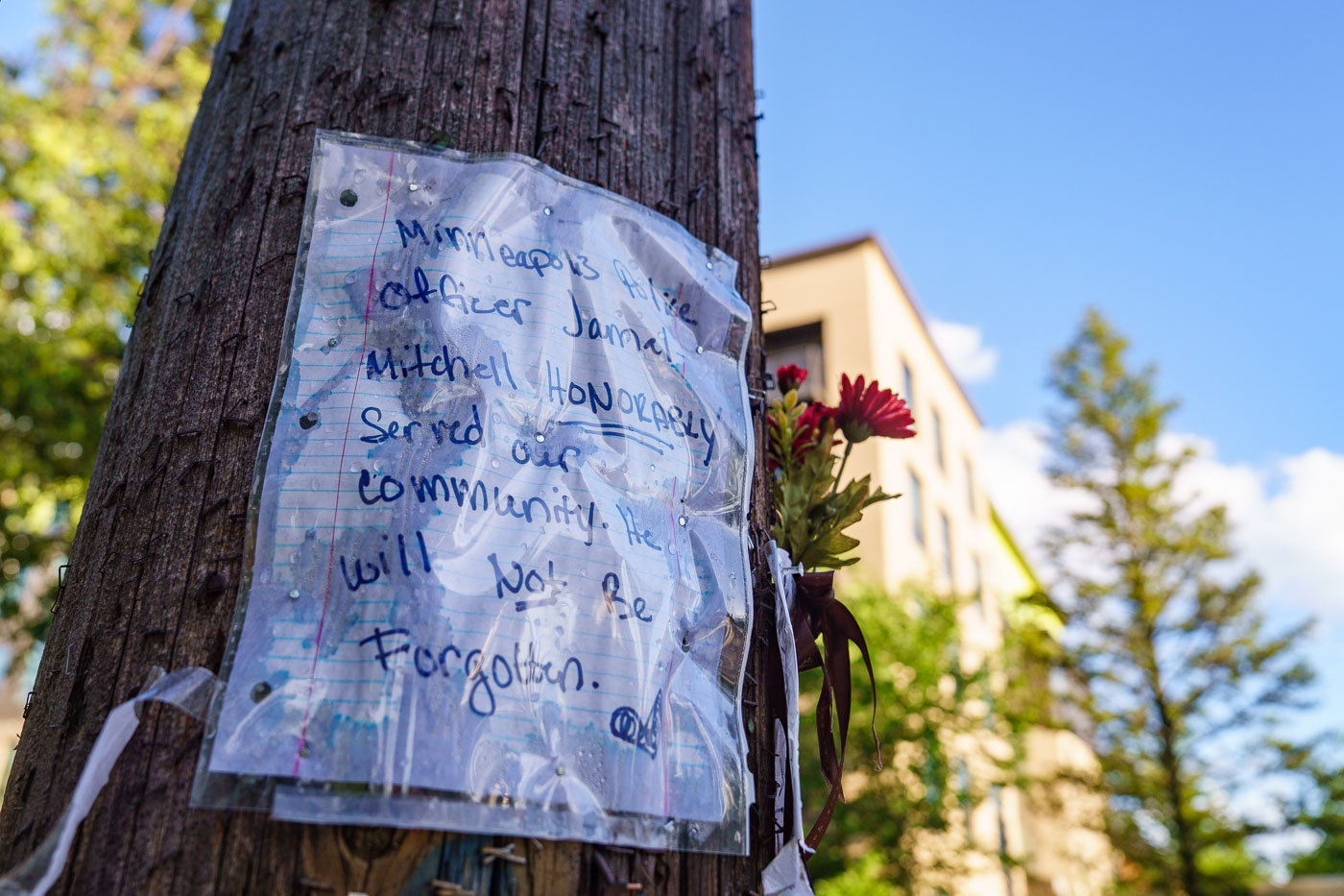 Memorial for Jamal Mitchell on Blaisdell Ave