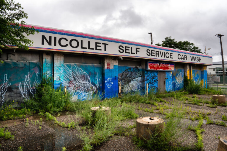 Nicollet Self Service Car Wash vs Nature 2 Nature taking back the car wash after what seems like weeks of rain in Minneapolis. The car wash on Nicollet Ave has been abandoned for years.