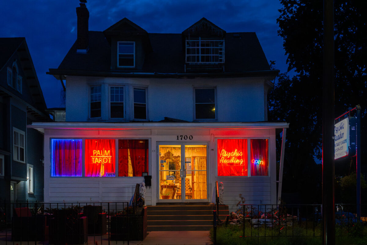 Tarot card readings at Psychic Reader on Lake Street in Uptown Minneapolis.
