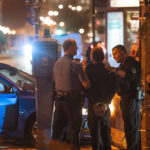 A man is arrested after driving his car into the barricades outside the 2024 Republican National Convention.