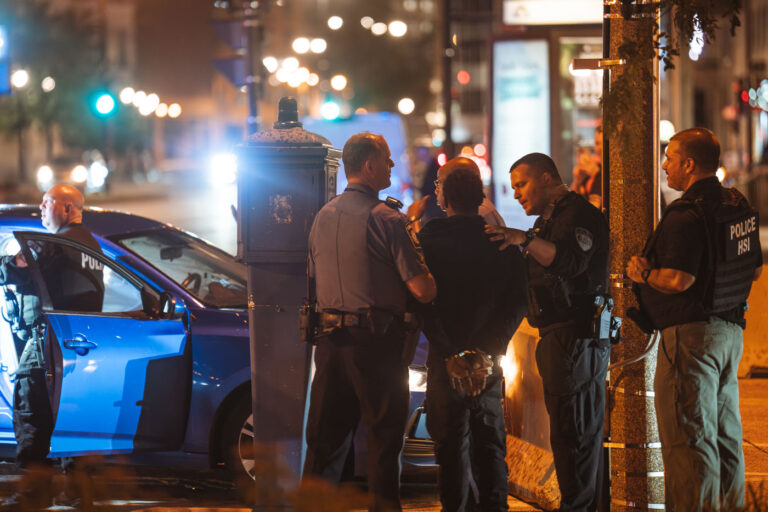 2024 RNC Authorities arrest man at barricades 1 A man is arrested after driving his car into the barricades outside the 2024 Republican National Convention.