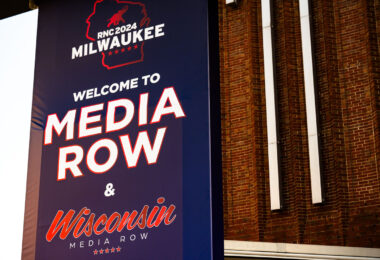 Media Row sign at the 2024 Republican National Convention.