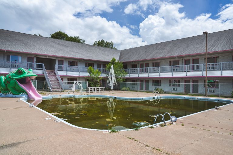 Abandoned Pool, Flamingo Hotel, Wisconsin Dells