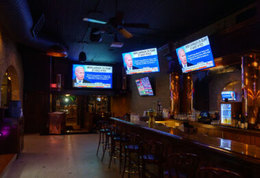 Cooper Bar in Milwaukee during the Republican National Convention. The bar is known for having the "longest bar east of the Mississippi".