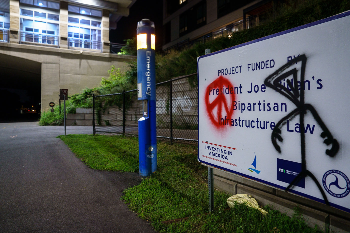 Investing in America sign in Minneapolis