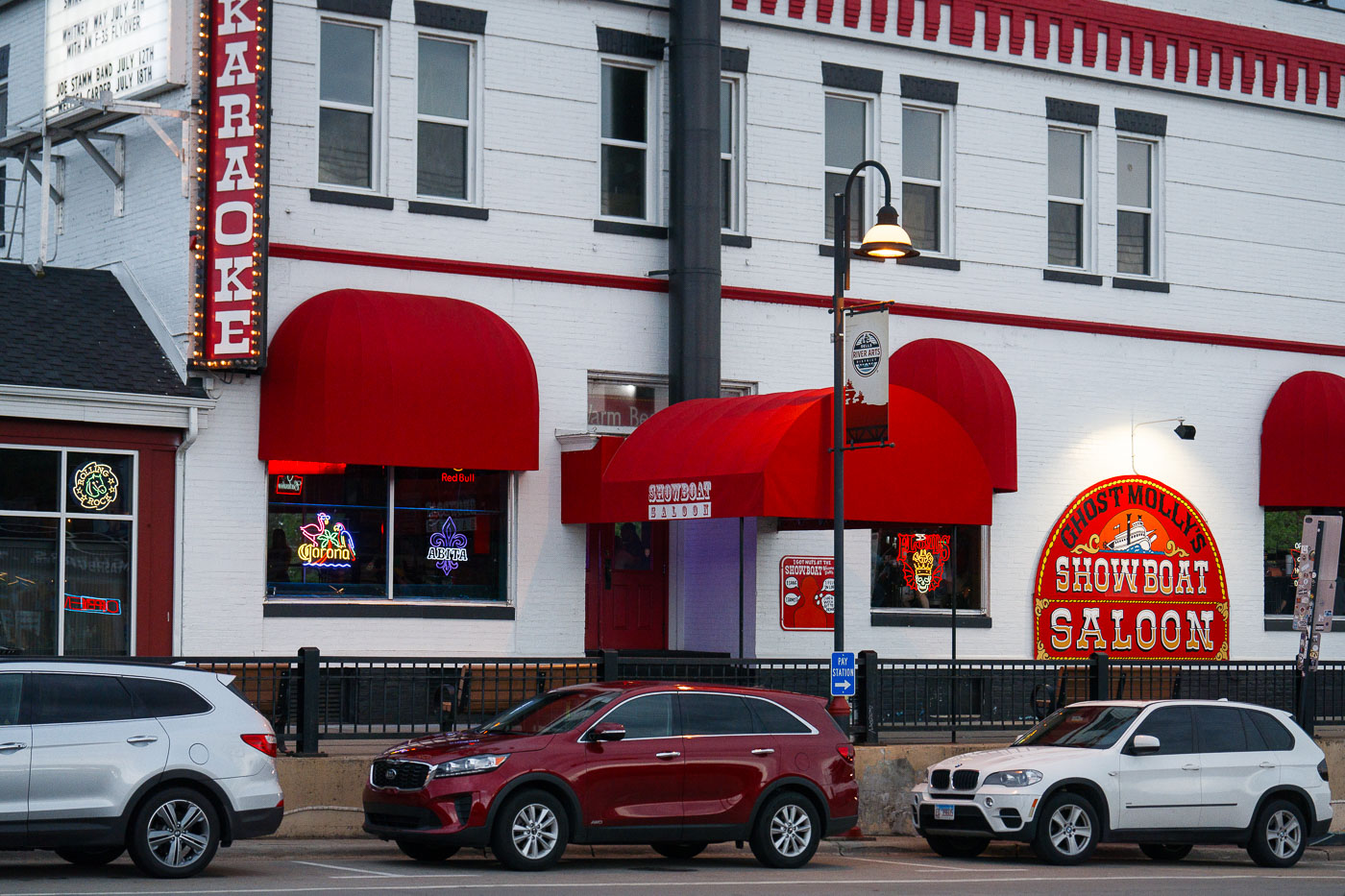 Outside the Showboat Saloon in Wisconsin Dells