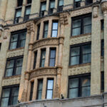 The Pfister Hotel in Milwaukee. The heavily secured hotel was where former President Donald Trump was staying during the 2025 Republican National Convention.