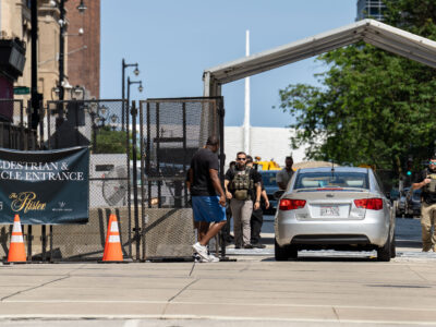2024 RNC Security Checkpoint at Milwaukee's Pfister Hotel