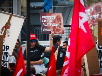 Milwaukee RNC Protest: "Protect Life in Platform" Sign