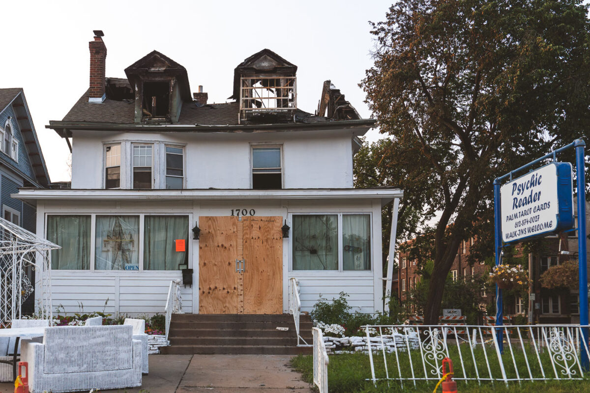 Arson is suspected in the late night fire of the Psychic Reader building on Lake Street in Uptown Minneapolis.