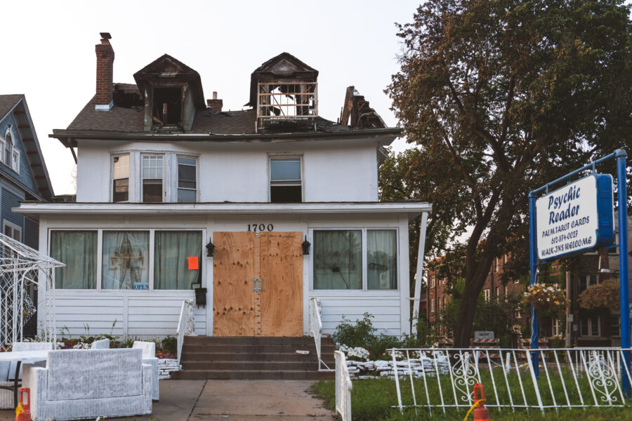 Psychic Reader Building Fire Damage on Lake Street, Minneapolis
