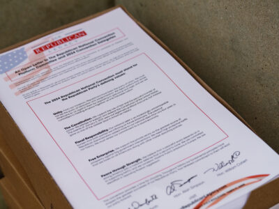 Republican Legacy Papers Outside 2024 Convention Site