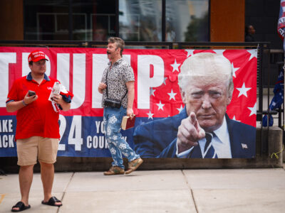 RNC 2024 Milwaukee: Trump Supporter with Megaphone