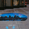 "Stand Here Take Pic" in downtown Minneapolis outside the IDS Center.