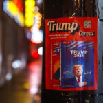 A flyer for "Trump Cereal" seen in Milwaukee during the 2024 Republican National Convention.