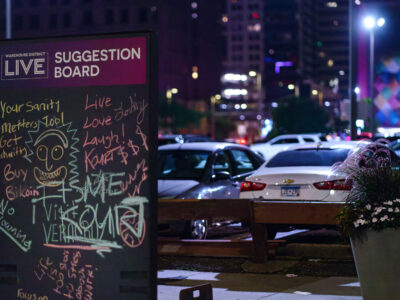 Warehouse District Live Suggestion Board, Minneapolis