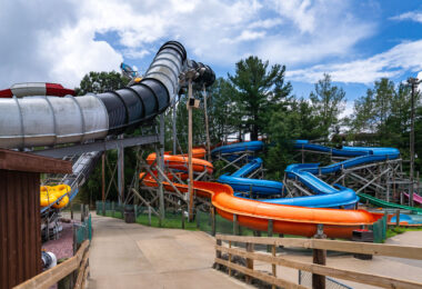 Waterslides at Noah's Ark in Wisconsin Dells.