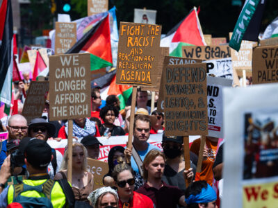Milwaukee RNC Protest: "We Can No Longer Afford The Rich" Sign