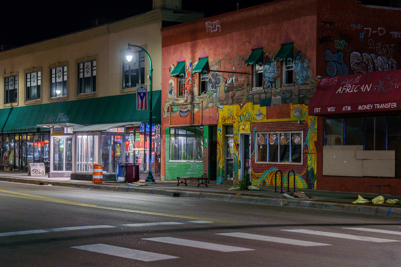 Abandoned Mexican restaurant on Lake Street in Minneapolis