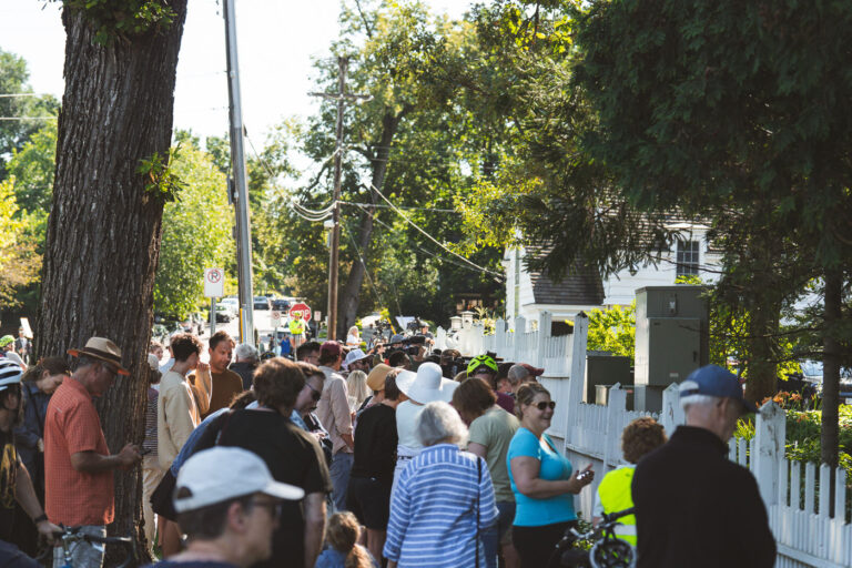 Crowds gather outside Tim Walz residence 4 Crowds gather outside the Governor's Mansion prior to Tim Walz leaving for Philadelphia where he would be announced as Kamala Harris's running mate.