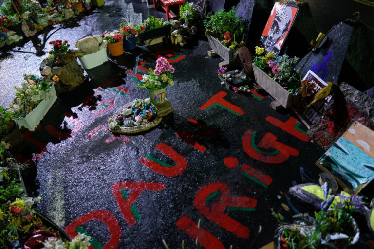 Daunte Wright Memorial at George Floyd Square 3 Daunte Wright Memorial at George Floyd Square in August 2024. Wright was killed by Brooklyn Center police officer Kim Potter in April 2021. Potter was found guilty of 1st and 2nd degree manslaughter and sentenced to 2 years in prison in December 2021.