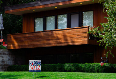 A Kamala Harris / Tim Walz yard sign in Minneapolis on August 21st, 2024.