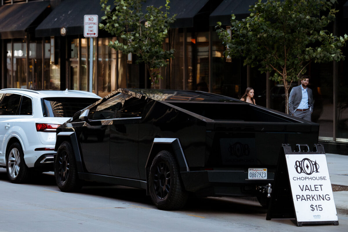 Tesla Cybertruck at 801 Chophouse in Minneapolis