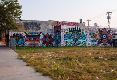A mural on Chicago Avenue in Minneapolis by the artist Black Daze.