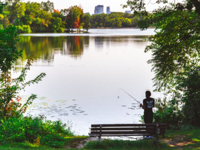 Fisherman on Cedar Lake, Minneapolis