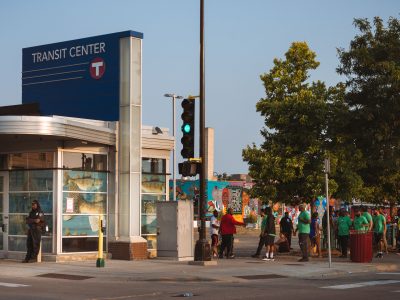 MAD DADs Gather Outside Midtown Transit Center