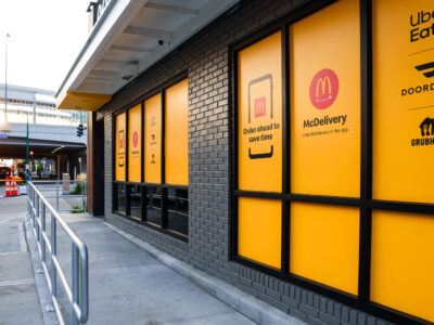 McDonald's McDelivery and Delivery Apps on Lake Street, Minneapolis