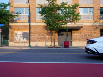 Minneapolis: Breonna Taylor, Amir Locke, George Floyd graffiti on Chicago Ave