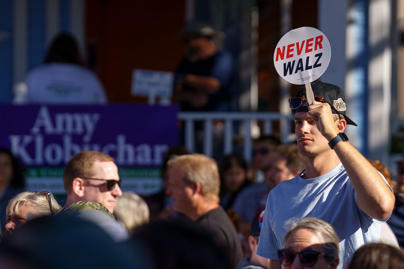 Never Walz sign at Minnesota State Fair