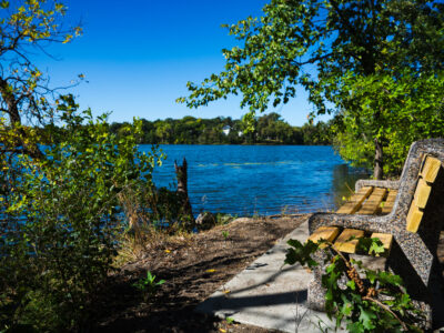 Memorial Bench at Cedar Lake, Minneapolis