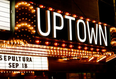 Sepultura on the Uptown Theater marquee in Uptown Minneapolis.