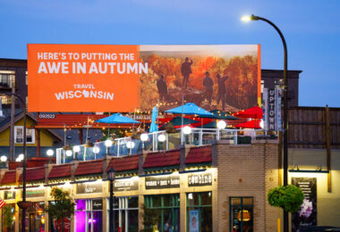 A Travel Wisconsin billboard seen in Uptown Minneapolis.