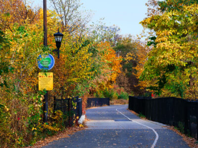Midtown Greenway, Minneapolis: Fall Colors on Bike Trail