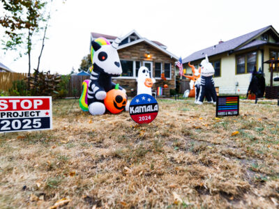 South Minneapolis Yard Signs: Stop Project 2025, Kamala 2024, Harris & Walz 2024