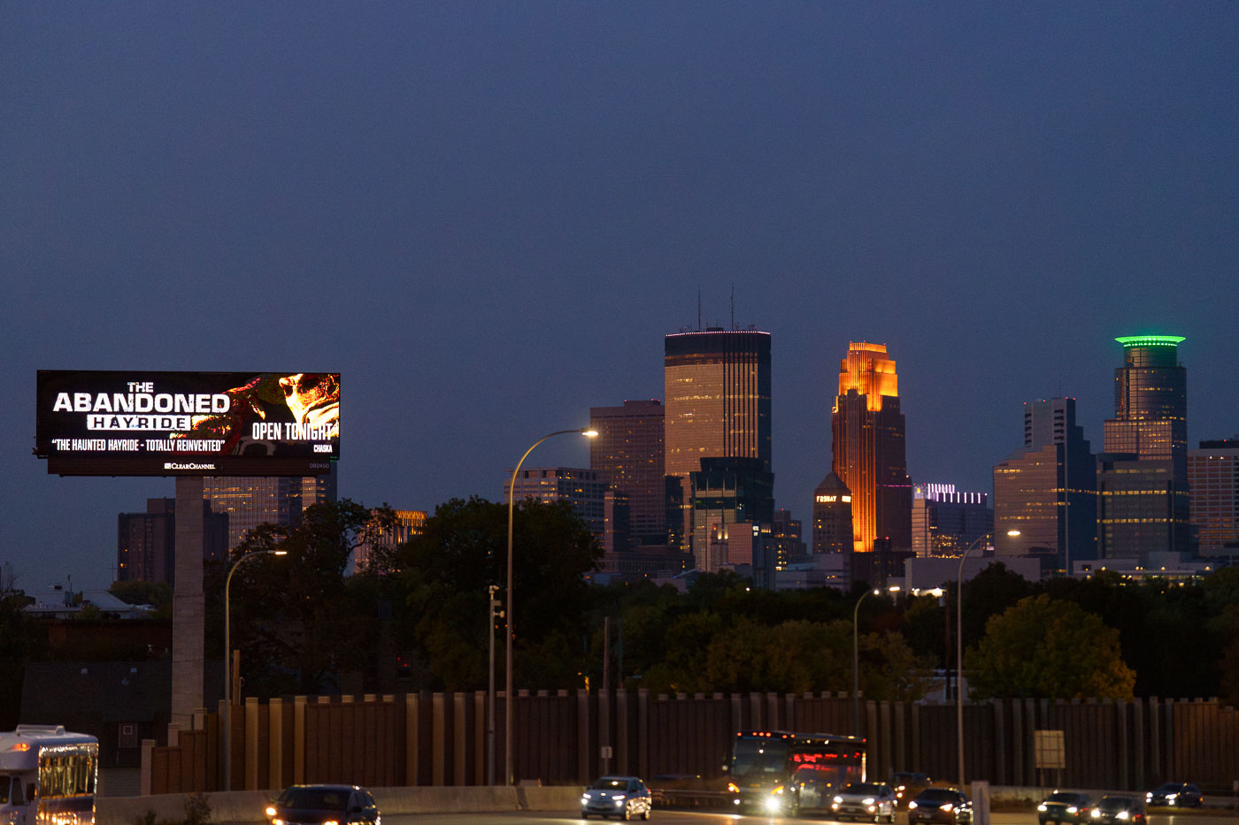 The Abandoned Hayride billboard in Minneapolis