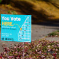 A "You Vote Here" yard sign seen in Minneapolis.