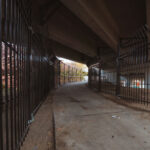 New fencing dropped in the North Loop on N 5th Ave and I-94. It's too bad, was a fun spot to watch trains.  Could see the Light Rail, Northstar Line and freight trains from under this bridge.