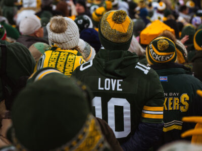 Fan in Jordan Love Jersey at Lambeau Field