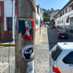 A "Genocide Joe" sticker seen in Puerto Vallarta.