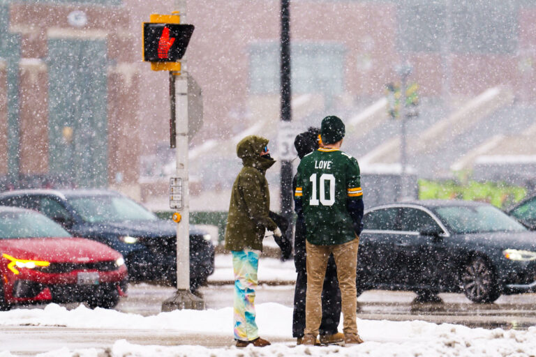 Jordan Love jersey on Lombardi Avenue 2 A man wears a Green Bay Packers Jordan Love jersey on Lombardi Avenue outside of Lambeau Field on December 23, 2024. The Green Bay Packers beat the New Orleans Saints 34-0.
